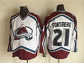Avalanche 21 Peter Forsberg White CCM Throwback Jersey,baseball caps,new era cap wholesale,wholesale hats
